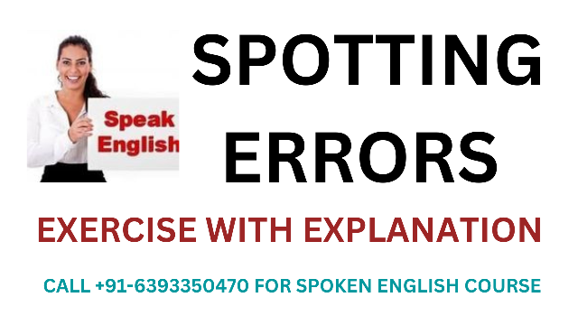 Spotting Errors in English Language